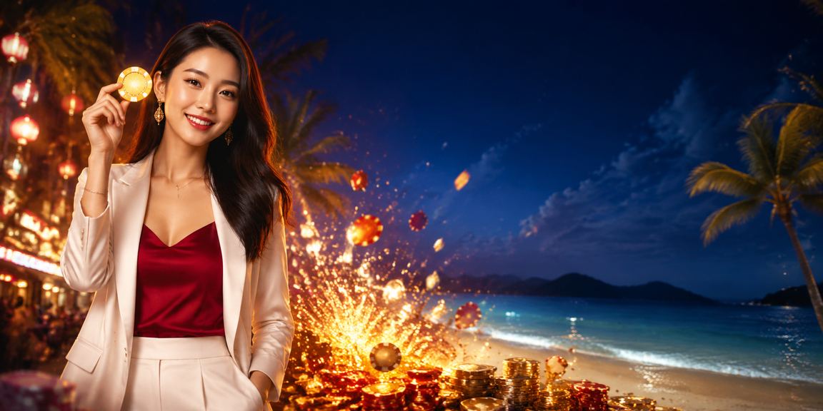 Khung cảnh biển Côn Đảo về đêm gợi không khí thư giãn khi chơi jackpot trực tuyến